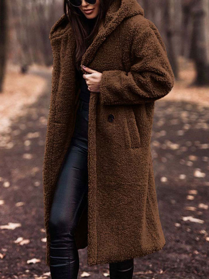Stéphanie - Elegant Long Sherpa Coat