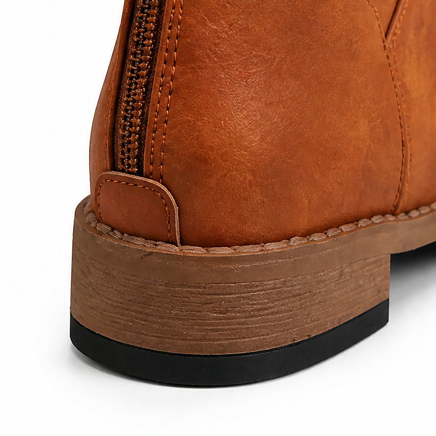 Calvera Adjustable Wrap-Lace Mid-Calf Combat Boots - Elena Harper