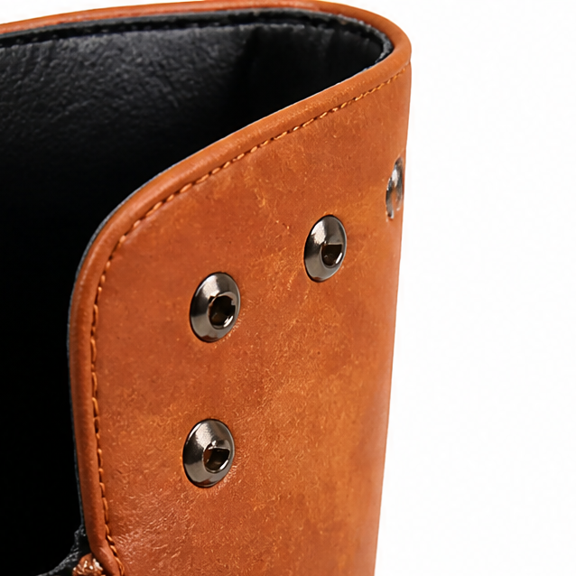 Calvera Adjustable Wrap-Lace Mid-Calf Combat Boots - Elena Harper