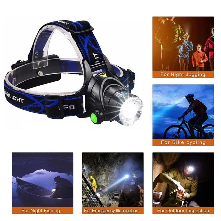 Rechargeable LED Headlamp – Bright Illumination for Outdoor Activities