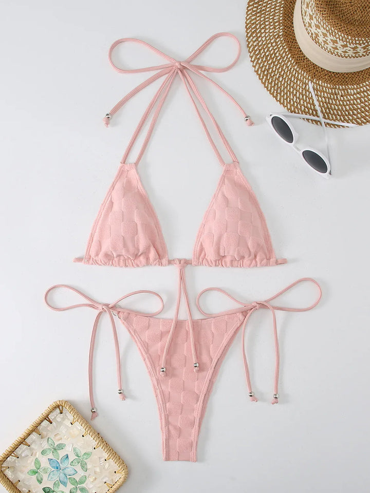 SoSoof Brazilian Bikini with Knots, view 6 - Elena Harper
