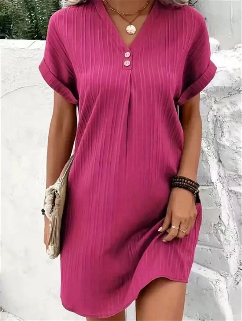 Levana - Comfortable V-neck Dress | Light & Stylish