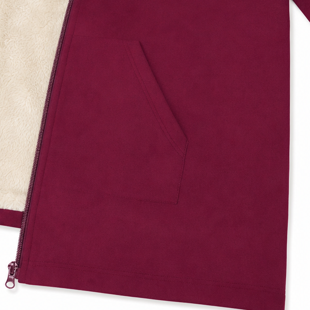 Cozelle Fleece-Lined Look Hooded Mid-Length Jacket - Elena Harper