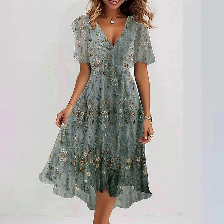 Yara Elegant Dress in Vibrant Colors, view 10 - Elena Harper