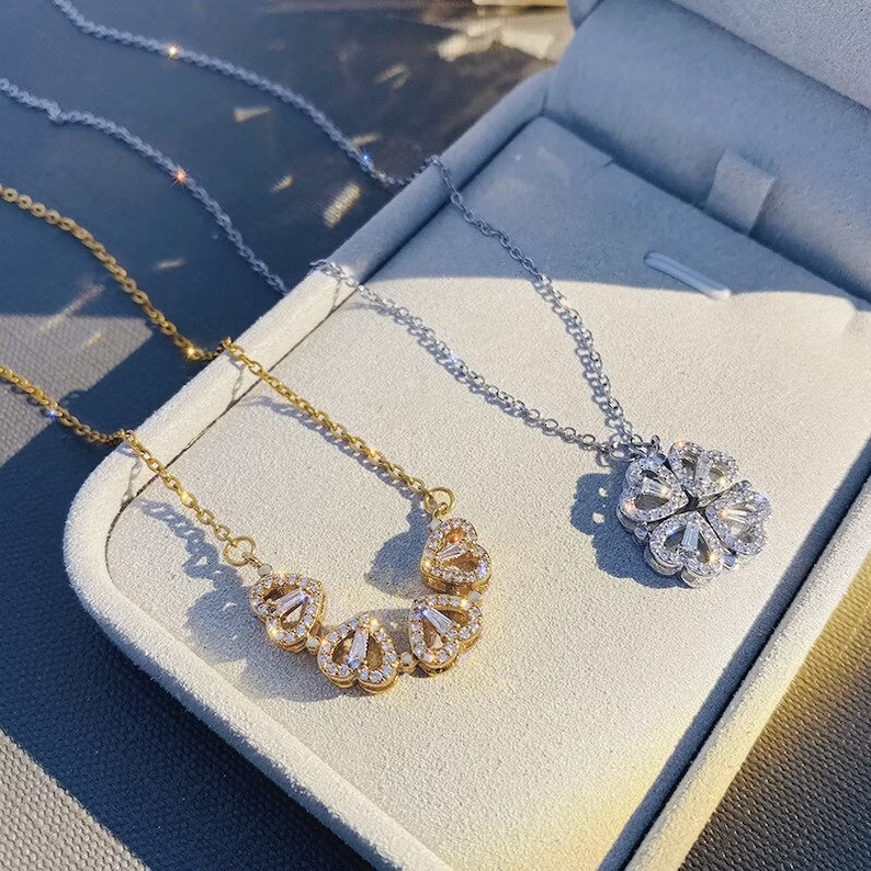 Cloverelle Sparkling Clover Pendant Necklace - Elena Harper