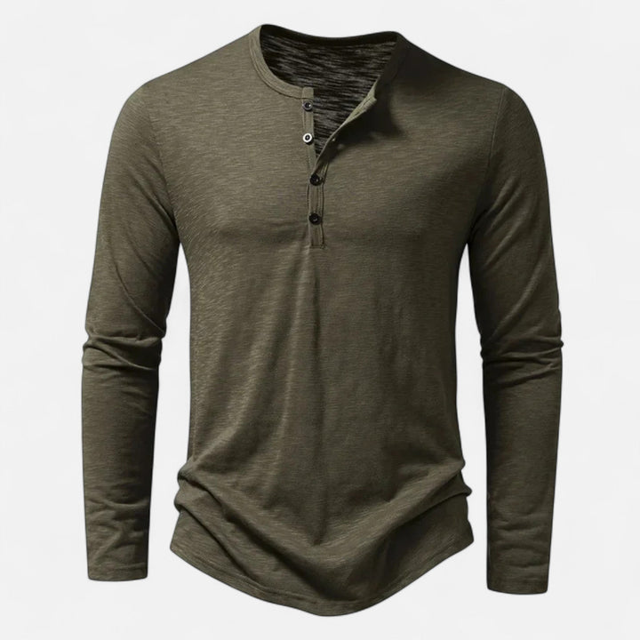 ELENA HARPER™  |  MEN'S BUTTON HENLEY SHIRT