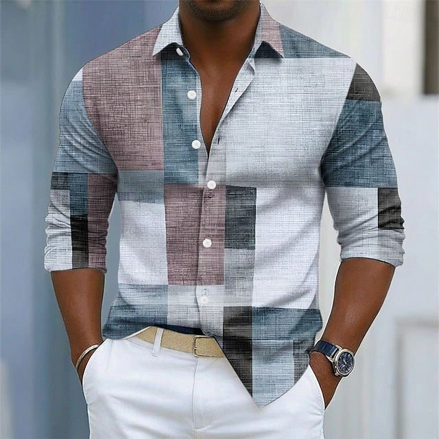ELENA HARPER™  |  GEOMETRIC SHIRT FOR MEN