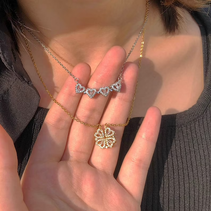 Cloverelle Sparkling Clover Pendant Necklace - Elena Harper