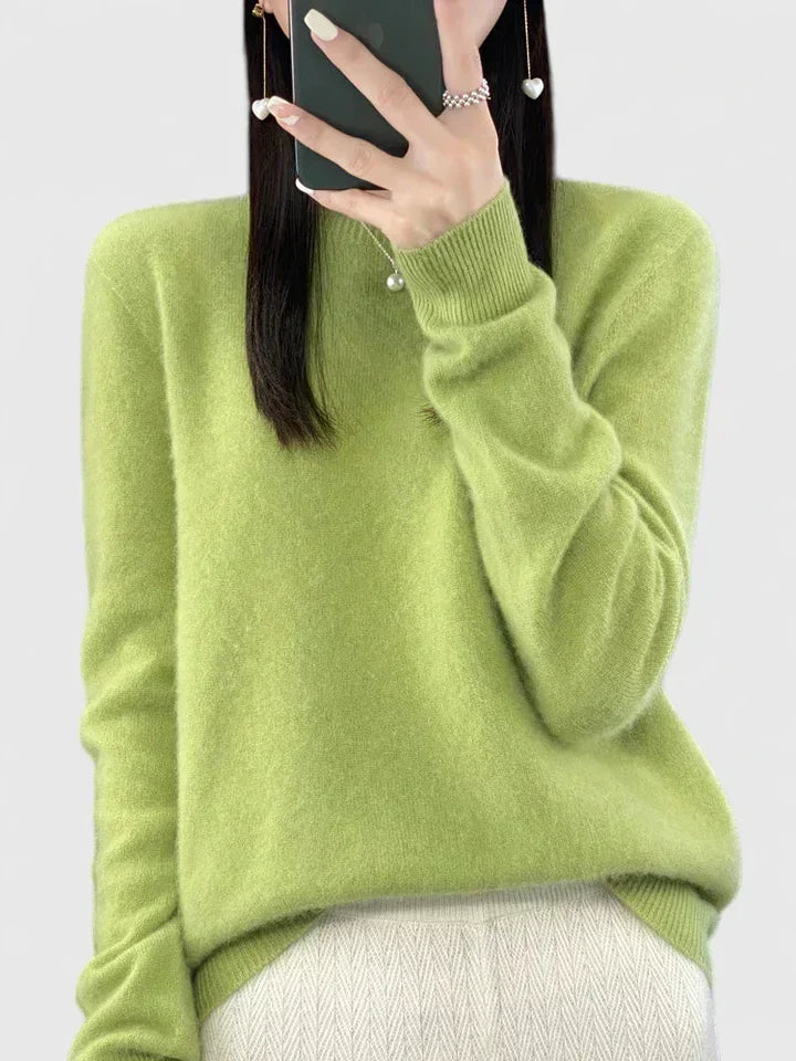 Adrienne | Women's Soft Round-Neck Sweater with Clean Finish
