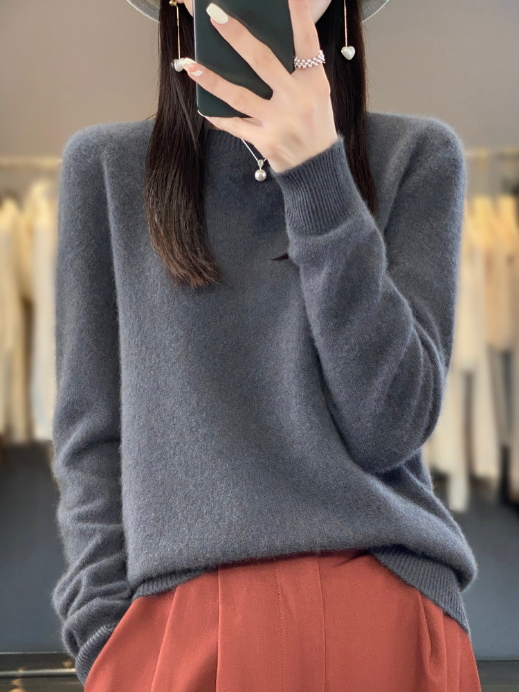 Adrienne | Women's Soft Round-Neck Sweater with Clean Finish