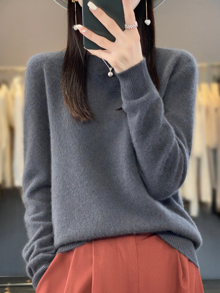 Adrienne | Women's Soft Round-Neck Sweater with Clean Finish