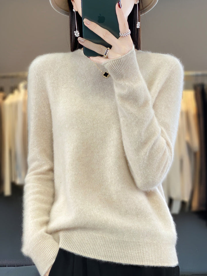 Adrienne | Women's Soft Round-Neck Sweater with Clean Finish