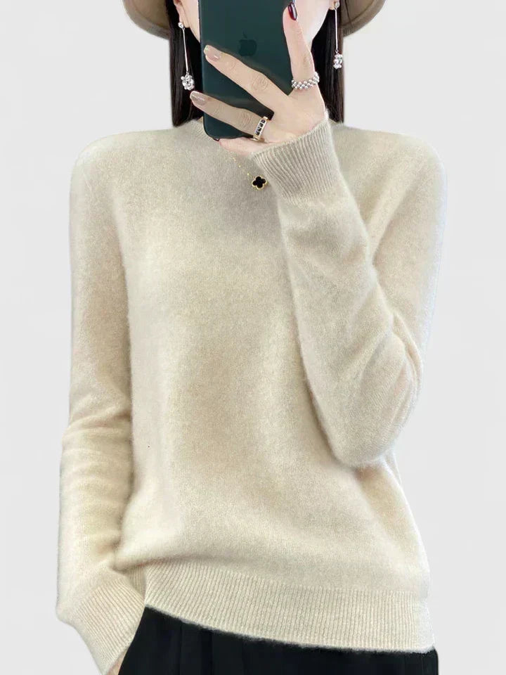 Adrienne | Women's Soft Round-Neck Sweater with Clean Finish