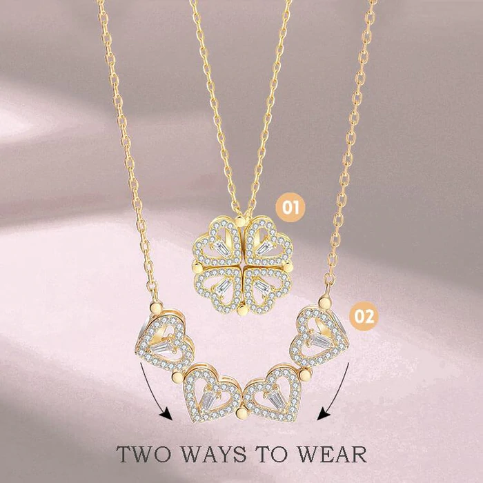 Cloverelle Sparkling Clover Pendant Necklace - Elena Harper