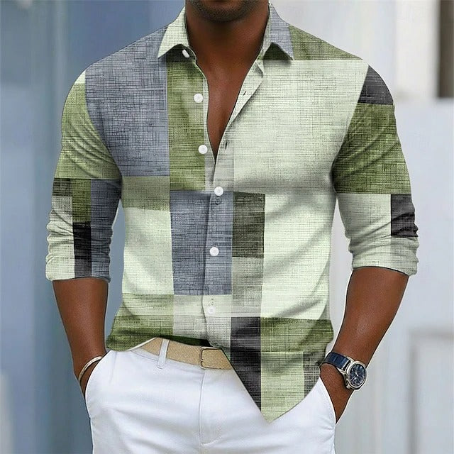 ELENA HARPER™  |  GEOMETRIC SHIRT FOR MEN