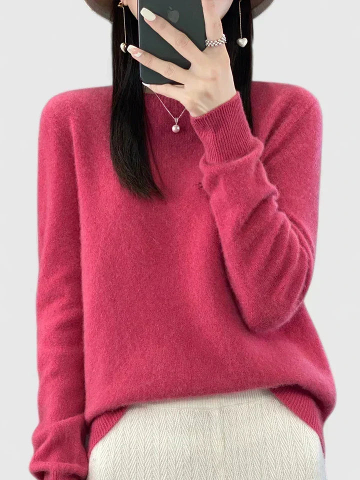 Adrienne | Women's Soft Round-Neck Sweater with Clean Finish