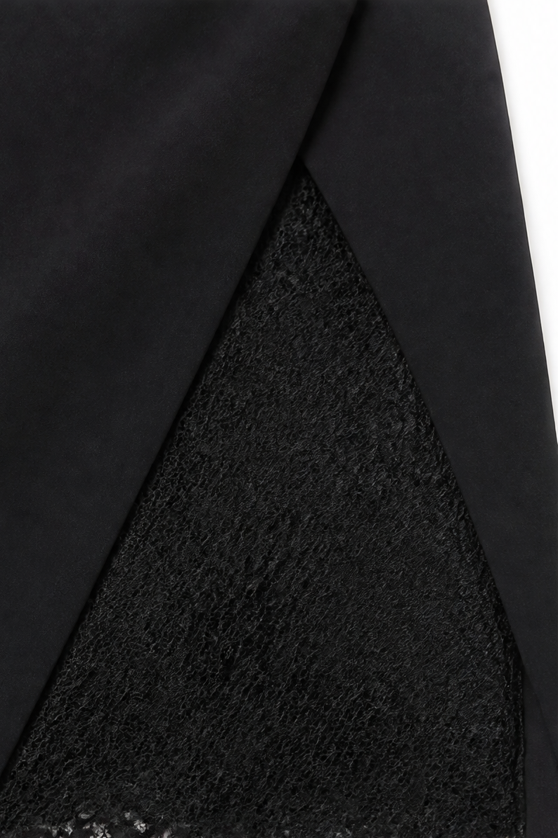Draperra Lace-Sleeve Wrap Bodycon Cocktail Dress - Elena Harper