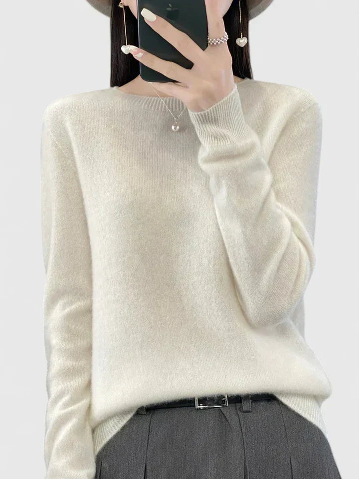 Adrienne | Women's Soft Round-Neck Sweater with Clean Finish