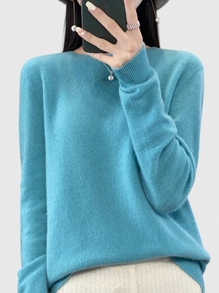 Adrienne | Women's Soft Round-Neck Sweater with Clean Finish
