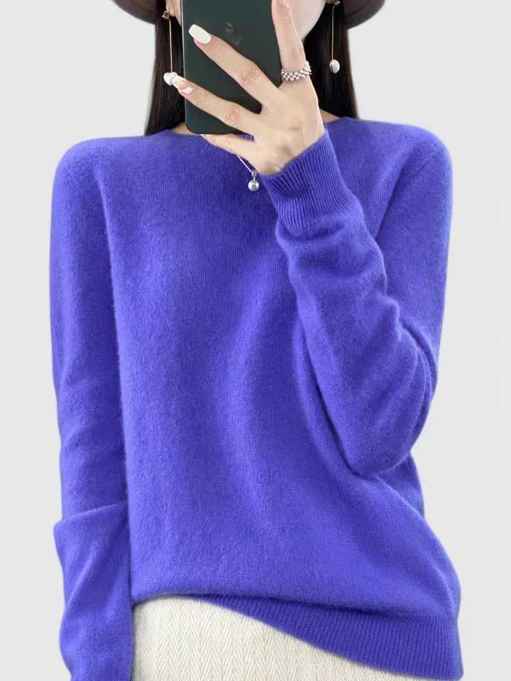 Adrienne | Women's Soft Round-Neck Sweater with Clean Finish