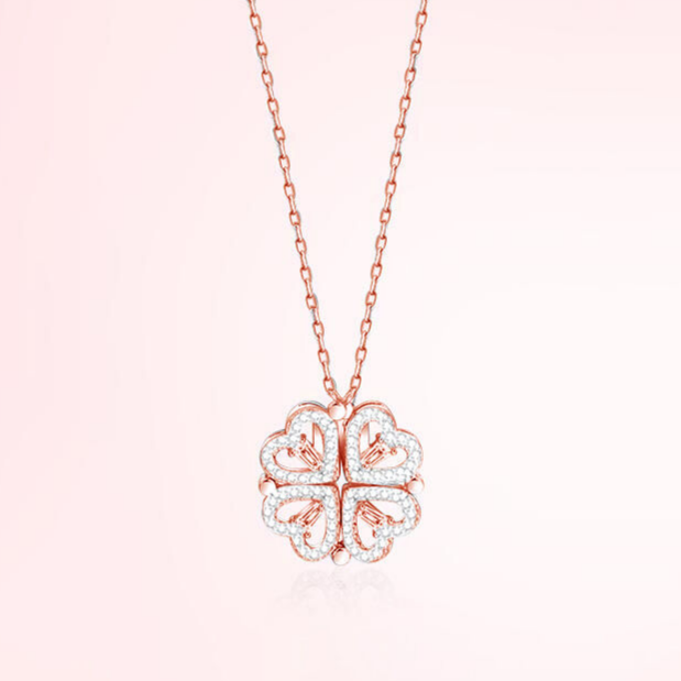 Cloverelle Sparkling Clover Pendant Necklace - Elena Harper