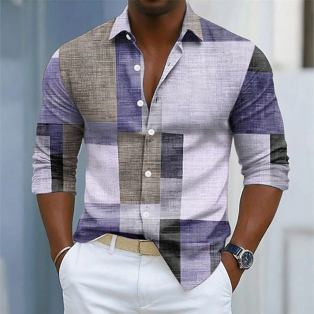 ELENA HARPER™  |  GEOMETRIC SHIRT FOR MEN