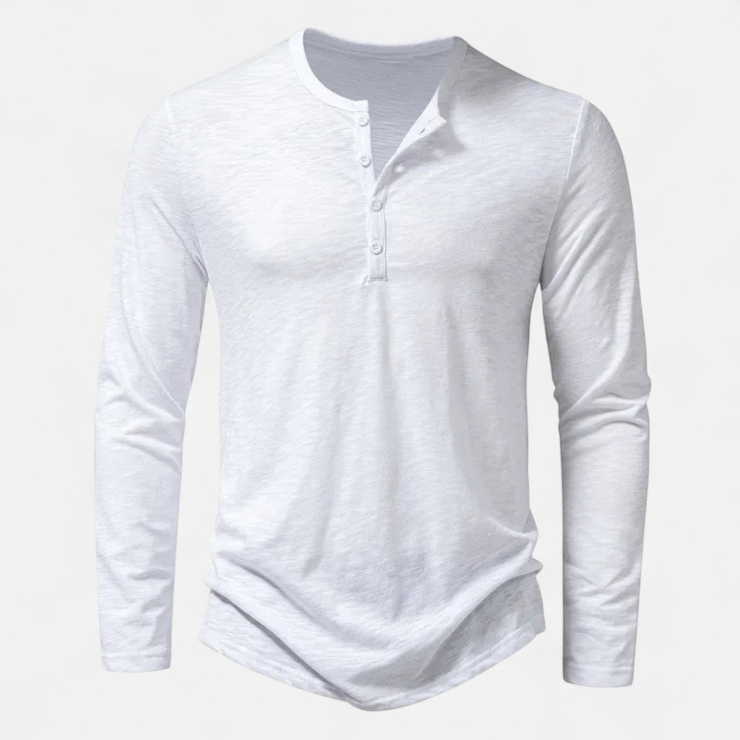 ELENA HARPER™  |  MEN'S BUTTON HENLEY SHIRT