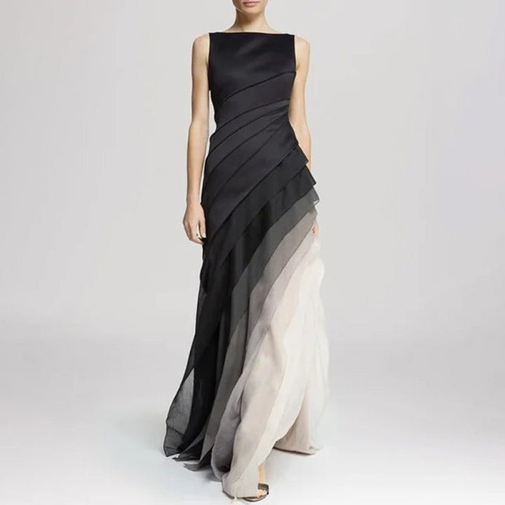 Women's Elegant Ombre Maxi Dress - Flattering Silhouette