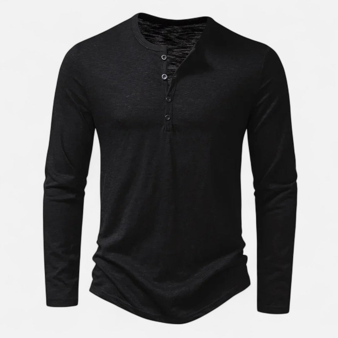 ELENA HARPER™  |  MEN'S BUTTON HENLEY SHIRT