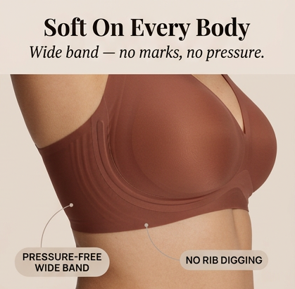 Comforel Women's Wireless Deep-V Support Bra - Elena Harper