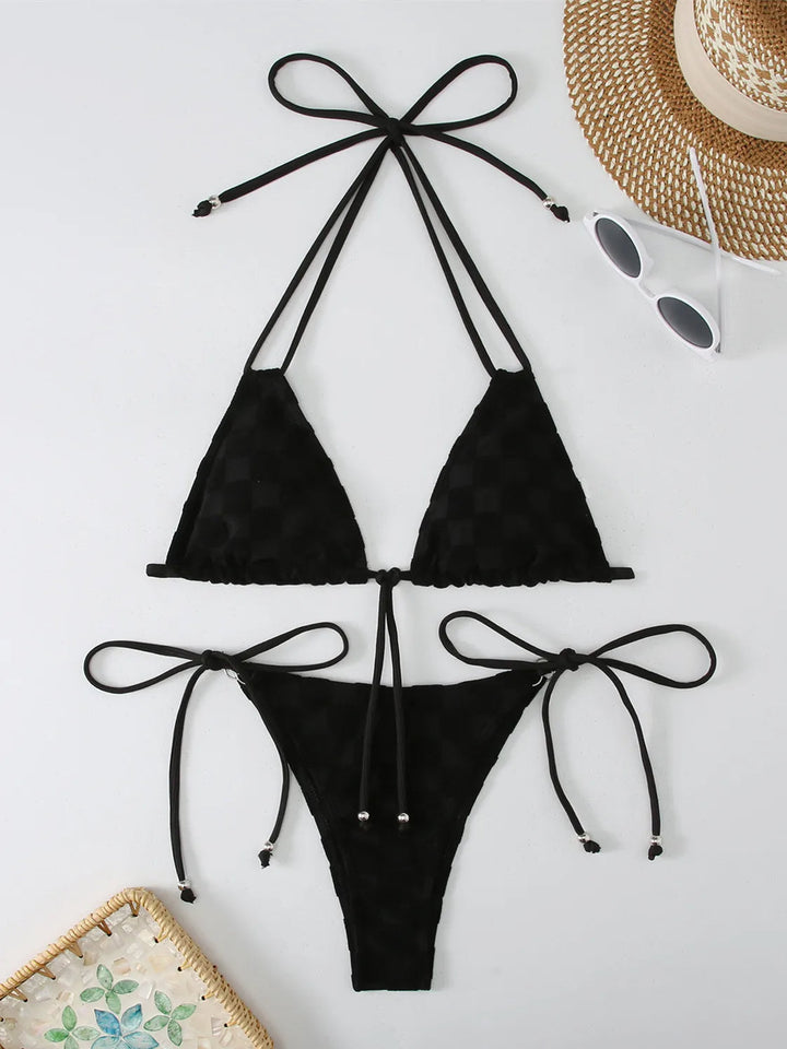 SoSoof Brazilian Bikini with Knots, view 3 - Elena Harper