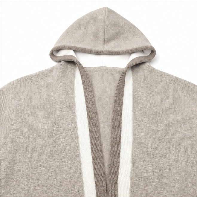 Coshabelle Color-Block Hooded Long-Line Cardigan - Elena Harper