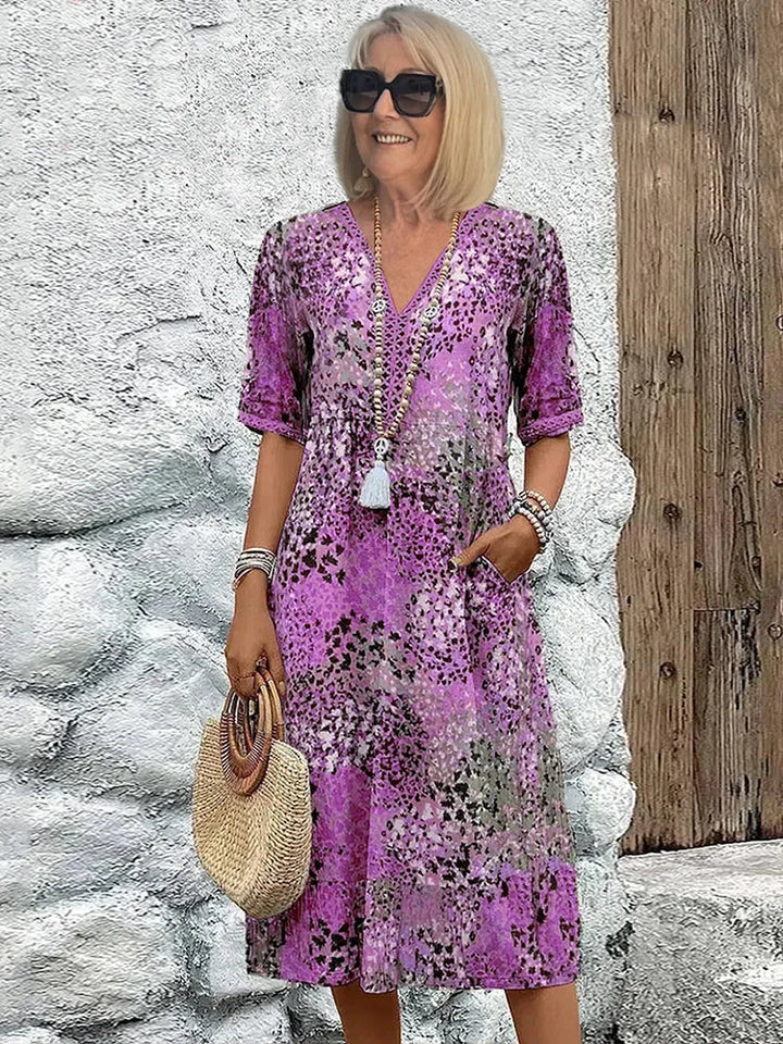 Monica Elegant Floral Dress - Elena Harper