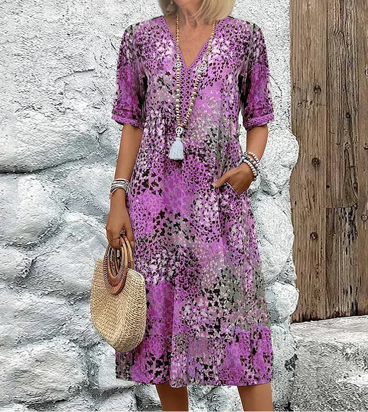 Andrea - Vibrant Midi Dress