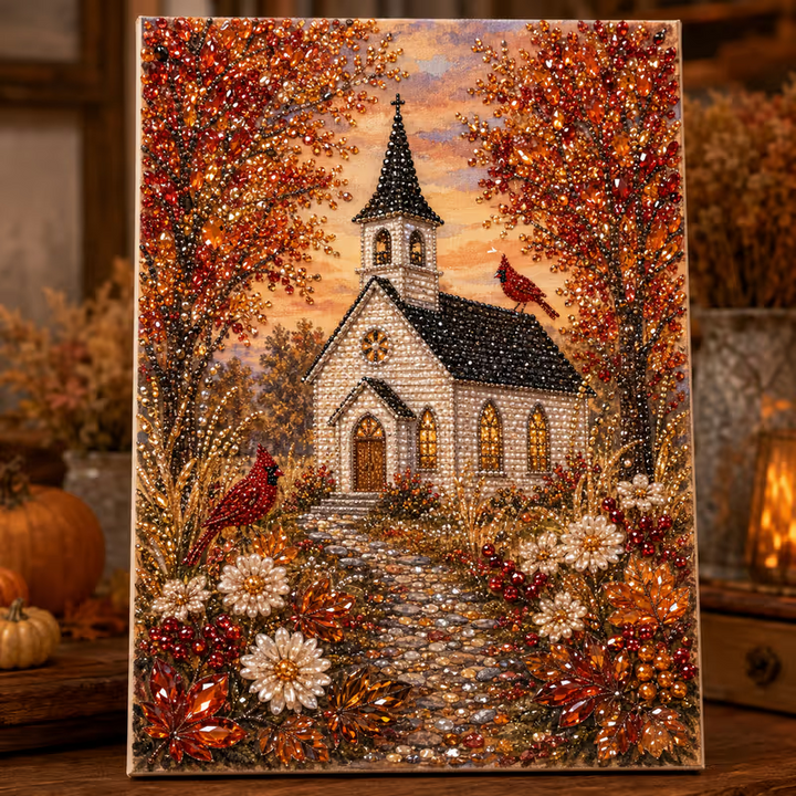 Autumn Gleam Beaded Crystal Autumn Diamond Painting Kit - Elena Harper