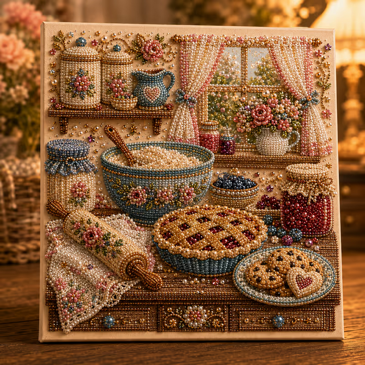 CozyGlow Sewing Room Diamond Painting Kit - Elena Harper