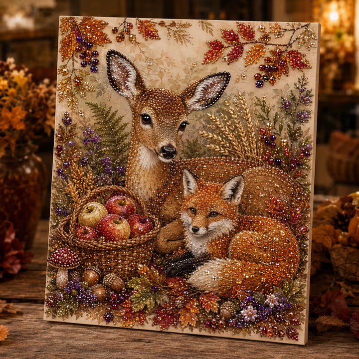 Autumn Gleam Beaded Crystal Autumn Diamond Painting Kit - Elena Harper