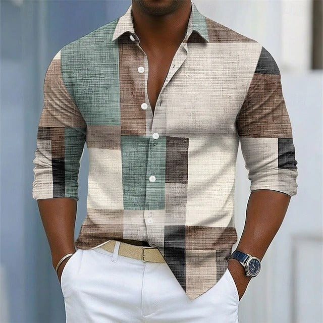 ELENA HARPER™  |  GEOMETRIC SHIRT FOR MEN