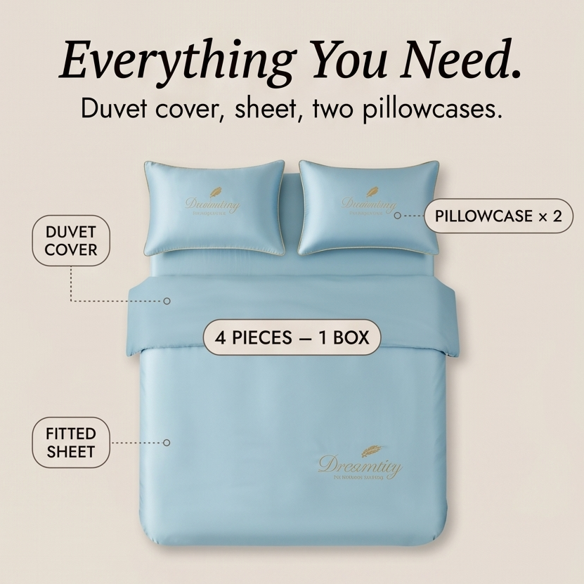 DreamCool Cooling Ice-Silk 4-Piece Bedding Set - Elena Harper