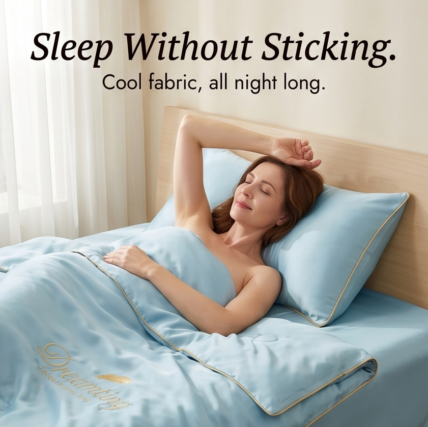 DreamCool Cooling Ice-Silk 4-Piece Bedding Set - Elena Harper