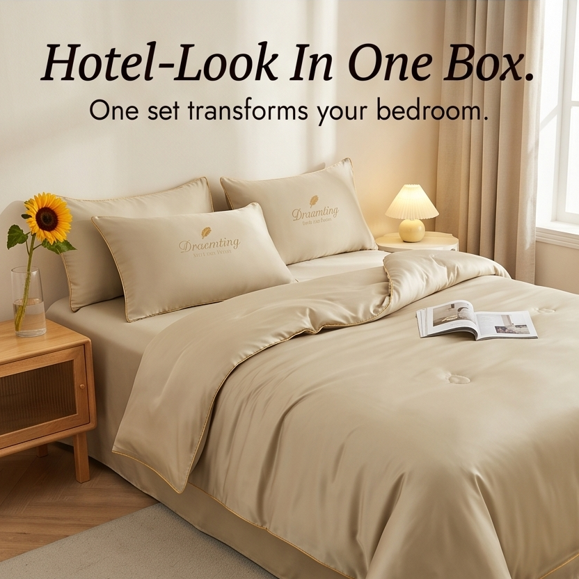 DreamCool Cooling Ice-Silk 4-Piece Bedding Set - Elena Harper