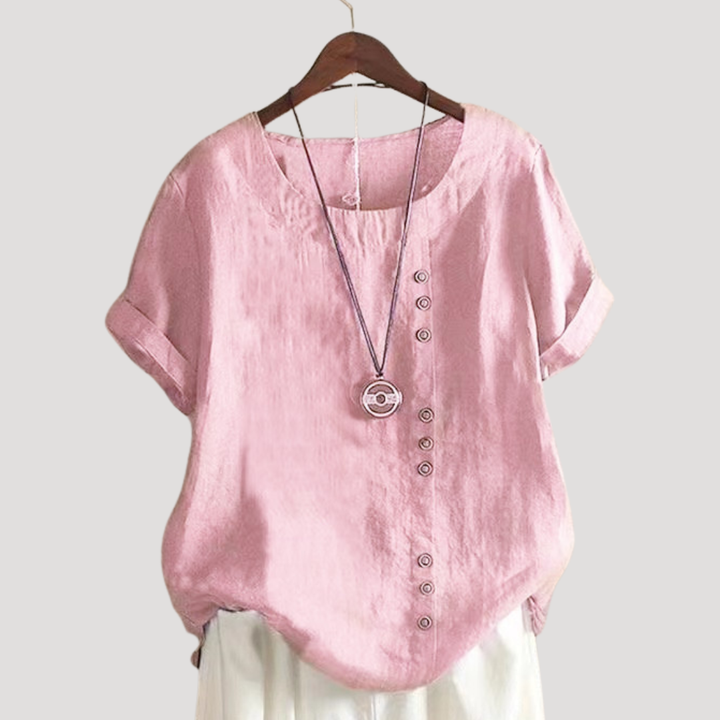 Women's Fluid Buttoned Top for Summer