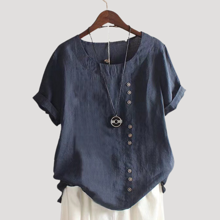 Women's Fluid Buttoned Top for Summer