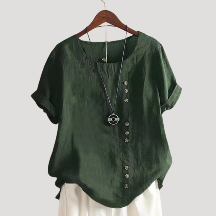Women's Fluid Buttoned Top for Summer