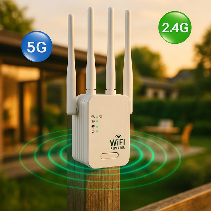 Dual-Band Long-Range Outdoor WiFi Booster 1200Mbps