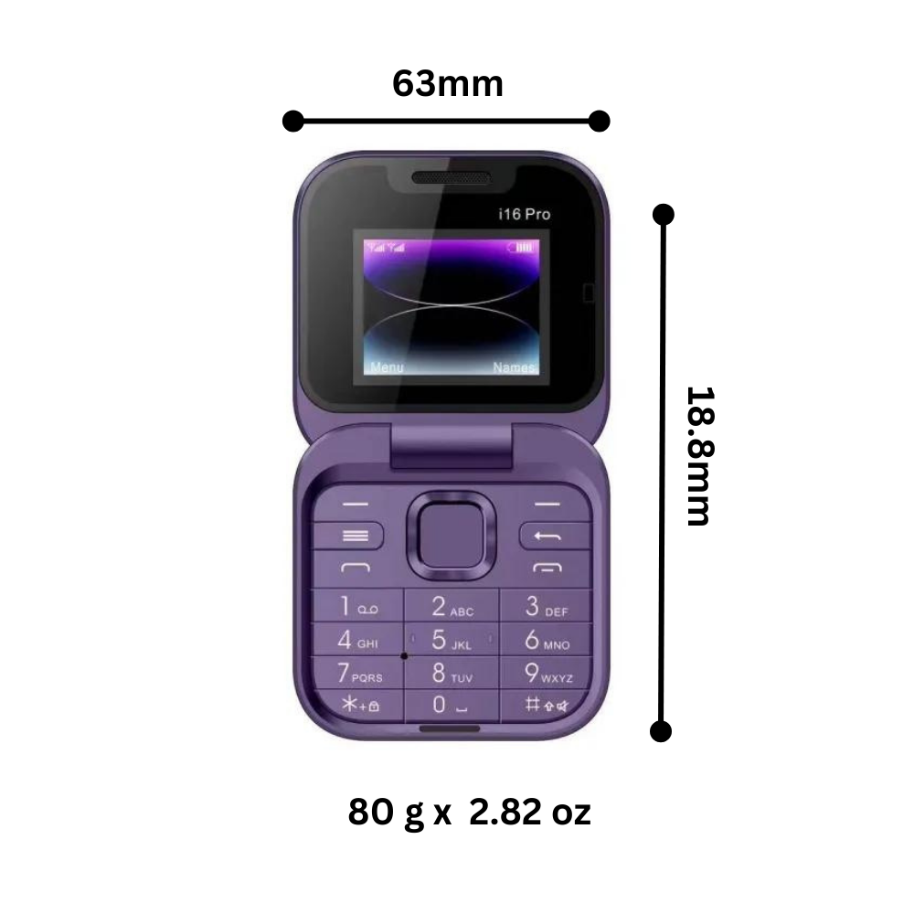 Small Foldable Cell Phone with Dual SIM, view 8 - Elena Harper