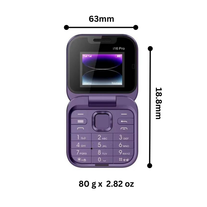 Small Foldable Cell Phone with Dual SIM, view 8 - Elena Harper