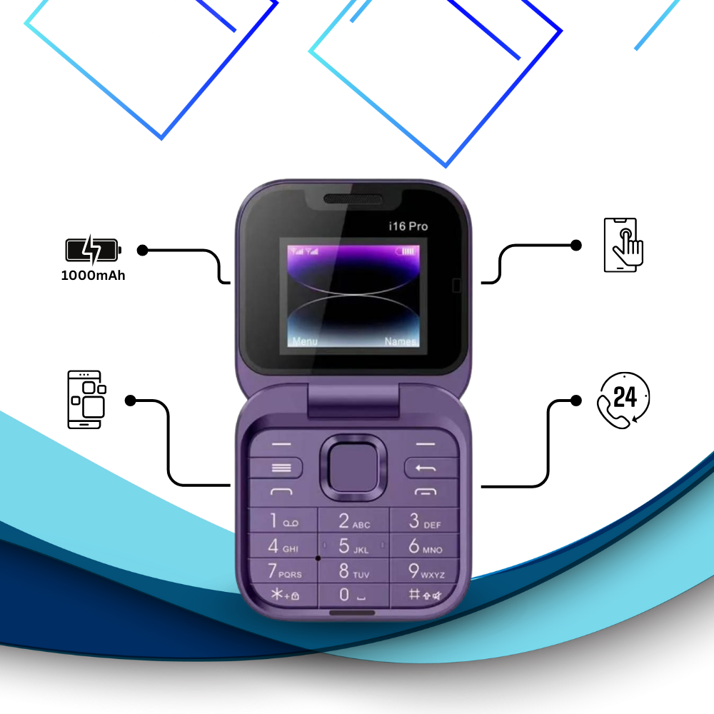 Small Foldable Cell Phone with Dual SIM, view 5 - Elena Harper