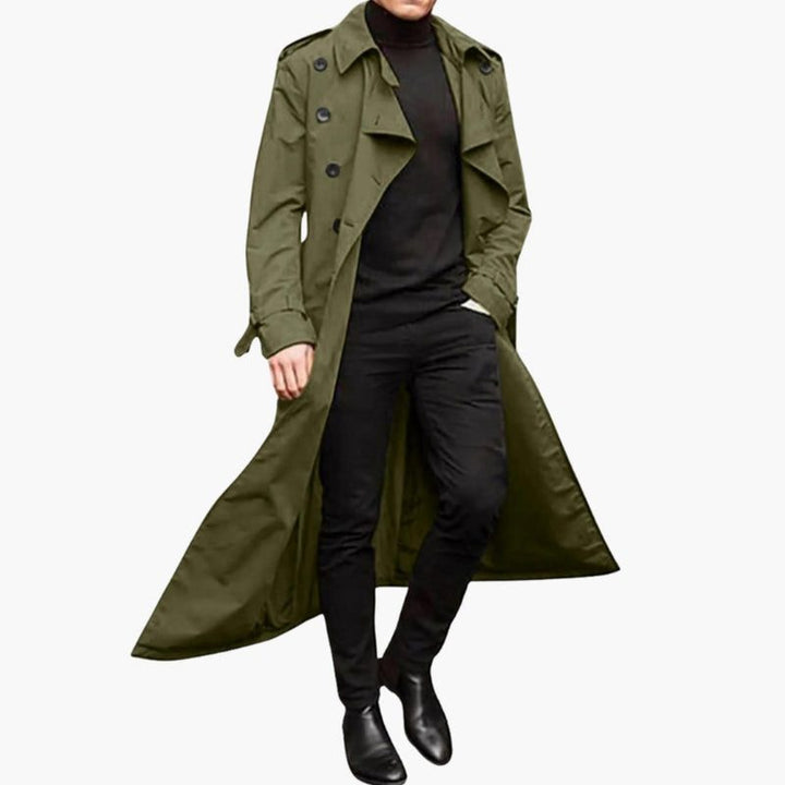 Double-Breasted Trench Coat for Men