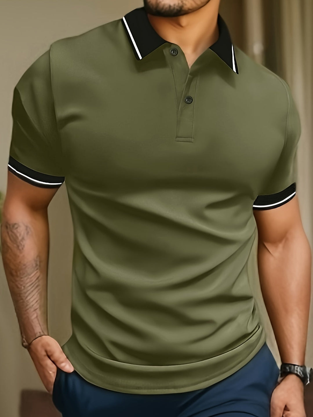 ELENA HARPER™  |  SUMMER SHIRT WITH COLLAR FOR MEN